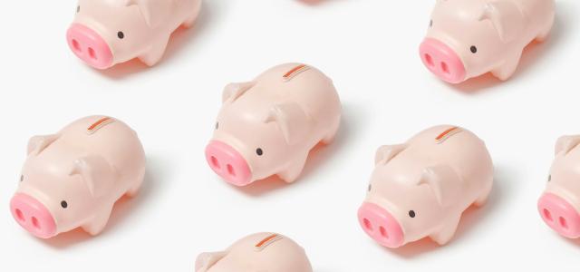 a group of small pink pigs sitting next to each other by insung yoon courtesy of Unsplash.